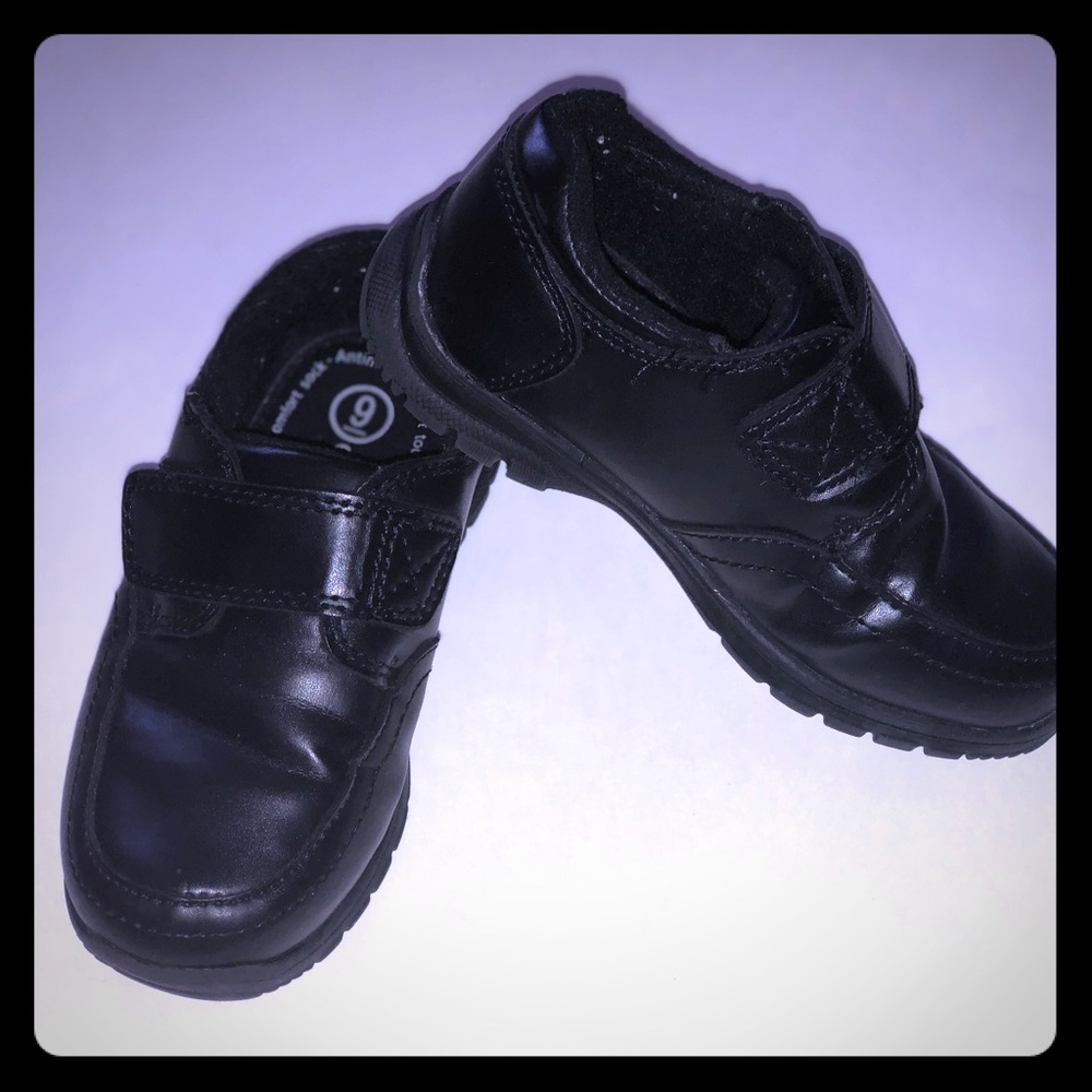 Toddler Boy Black Dress Shoes.